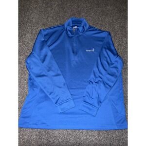 Vansport Mens Large Royal Blue 1/4 Zip Pullover Grayhawk Logo 3435